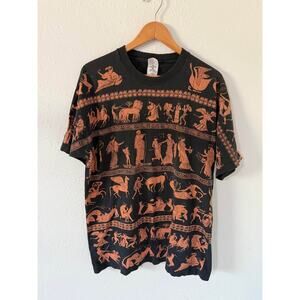 Vintage Greek Mythology 90's T Shirt AOP Single Stitch Fruit of the Loom Size XL